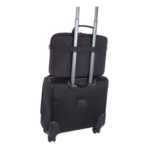 Swiss Mobility Cadence Slim Briefcase, Holds Laptops 15.6", 3.5" X 3.5" X 16", Charcoal freeshipping - TVN Wholesale