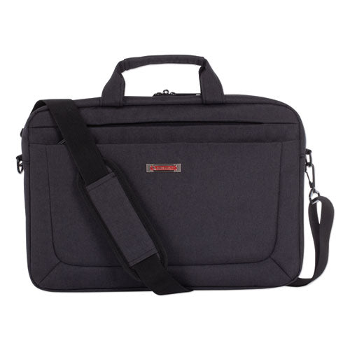 Swiss Mobility Cadence Slim Briefcase, Holds Laptops 15.6", 3.5" X 3.5" X 16", Charcoal freeshipping - TVN Wholesale