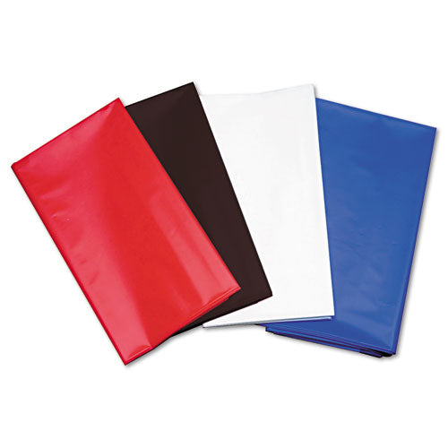 Tablemate® Table Set Rectangular Table Covers, Heavyweight Plastic, 54" X 108", Black, 6-pack freeshipping - TVN Wholesale