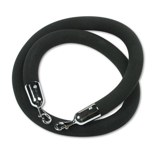 Tatco Crowd Control Rope, Velour, 6ft, Black freeshipping - TVN Wholesale