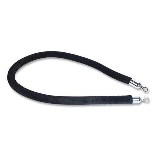 Tatco Crowd Control Rope, Velour, 6ft, Black freeshipping - TVN Wholesale
