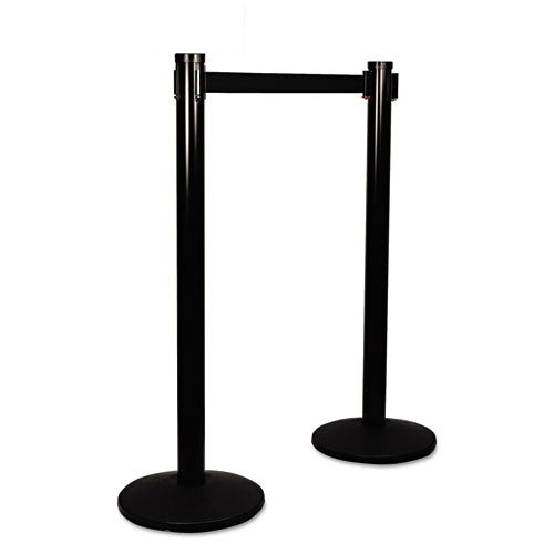 Tatco Adjusta-tape Crowd Control Posts Only, Steel, 40" High, Black, 2-box freeshipping - TVN Wholesale