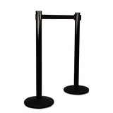 Tatco Adjusta-tape Crowd Control Posts Only, Steel, 40" High, Black, 2-box freeshipping - TVN Wholesale