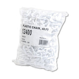 Tatco Crowd Control Stanchion Chain, Plastic, 40ft, White freeshipping - TVN Wholesale