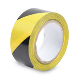 Tatco Hazard Marking Aisle Tape, 2" X 108 Ft, Black-yellow freeshipping - TVN Wholesale