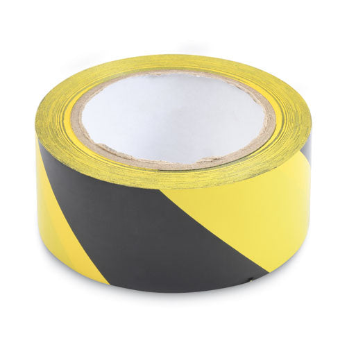 Tatco Hazard Marking Aisle Tape, 2" X 108 Ft, Black-yellow freeshipping - TVN Wholesale