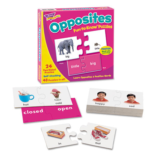 TREND® Fun To Know Puzzles, Opposites, Ages 3 And Up, 24 Puzzles freeshipping - TVN Wholesale