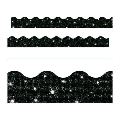 TREND® Terrific Trimmers Sparkle Border, 2.75" X 32 Ft, Black freeshipping - TVN Wholesale