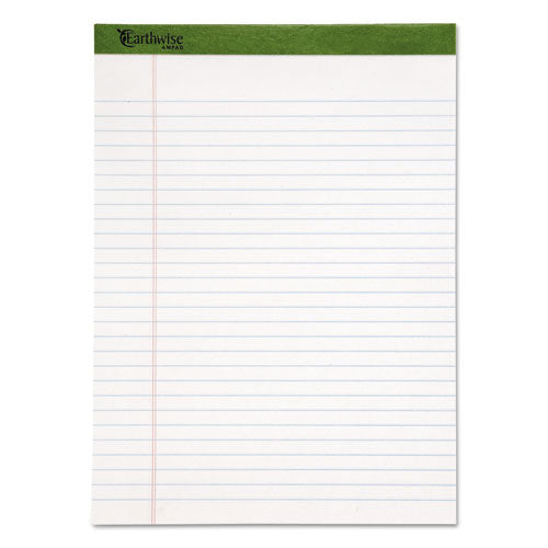 Ampad® Earthwise By Ampad Recycled Writing Pad, Narrow Rule, Politex Green Headband, 50 White 5 X 8 Sheets, Dozen freeshipping - TVN Wholesale