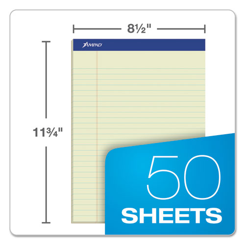 Ampad® Pastel Writing Pads, Wide-legal Rule, Blue Headband, 50 Green-tint 8.5 X 11.75 Sheets, Dozen freeshipping - TVN Wholesale