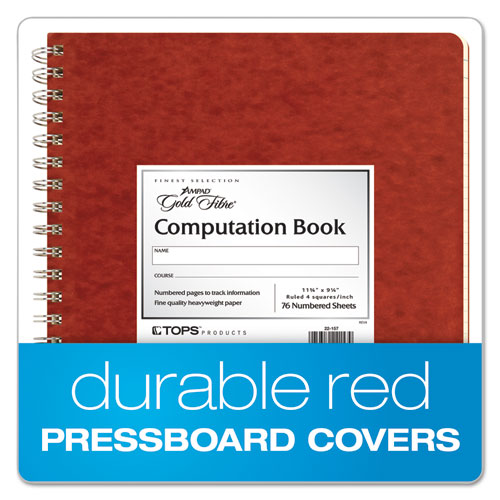 Ampad® Computation Book, Quadrille Rule, Brown Cover, 11.75 X 9.25, 76 Sheets freeshipping - TVN Wholesale