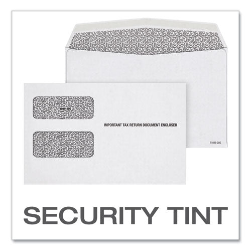 TOPS™ 1099 Double Window Envelope, Commercial Flap, Gummed Closure, Contemporary Seam, 5.63 X 9, White, 24-pack freeshipping - TVN Wholesale
