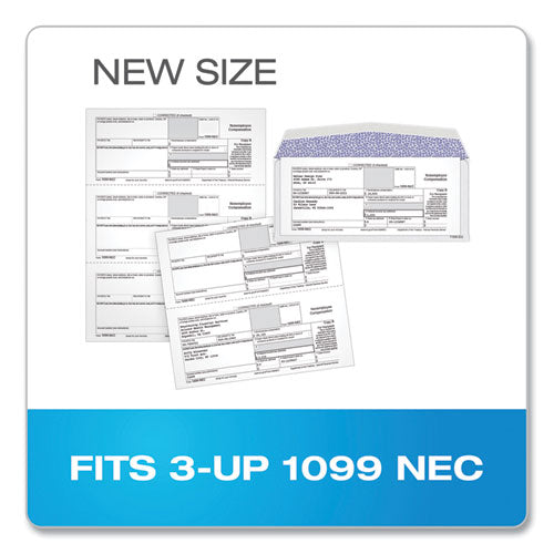 TOPS™ 1099 Double Window Envelope, Commercial Flap, Gummed Closure, Contemporary Seam, 3.75 X 8.75, White, 24-pack freeshipping - TVN Wholesale