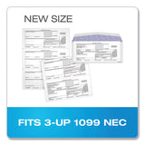 TOPS™ 1099 Double Window Envelope, Commercial Flap, Gummed Closure, Contemporary Seam, 3.75 X 8.75, White, 24-pack freeshipping - TVN Wholesale