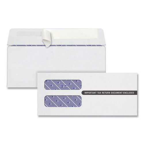 TOPS™ 1099 Double Window Envelope, Commercial Flap, Self-adhesive Closure, Contemporary Seam, 3.75 X 8.75, White, 24-pack freeshipping - TVN Wholesale