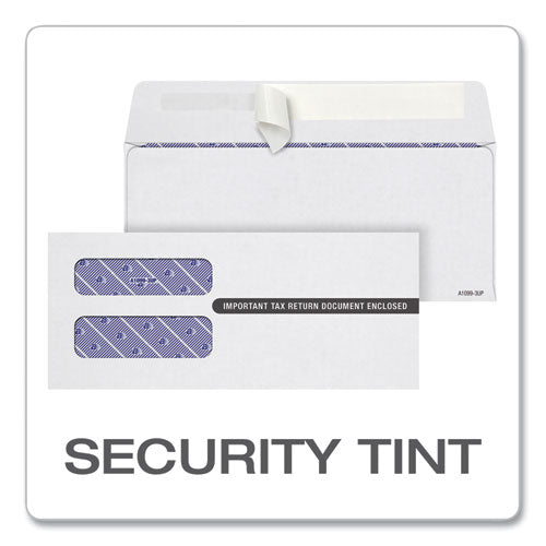 TOPS™ 1099 Double Window Envelope, Commercial Flap, Self-adhesive Closure, Contemporary Seam, 3.75 X 8.75, White, 24-pack freeshipping - TVN Wholesale