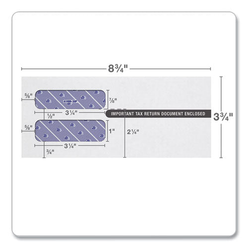 TOPS™ 1099 Double Window Envelope, Commercial Flap, Self-adhesive Closure, Contemporary Seam, 3.75 X 8.75, White, 24-pack freeshipping - TVN Wholesale
