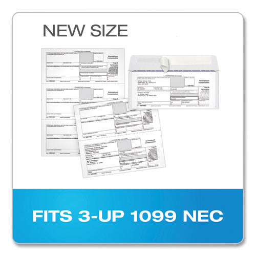 TOPS™ 1099 Double Window Envelope, Commercial Flap, Self-adhesive Closure, Contemporary Seam, 3.75 X 8.75, White, 24-pack freeshipping - TVN Wholesale
