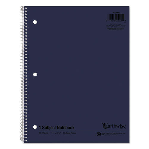 Oxford™ Earthwise By Oxford Recycled Single Subject Notebook, Medium-college Rule, Randomly Assorted Covers, 11 X 8.5, 80 Sheets freeshipping - TVN Wholesale