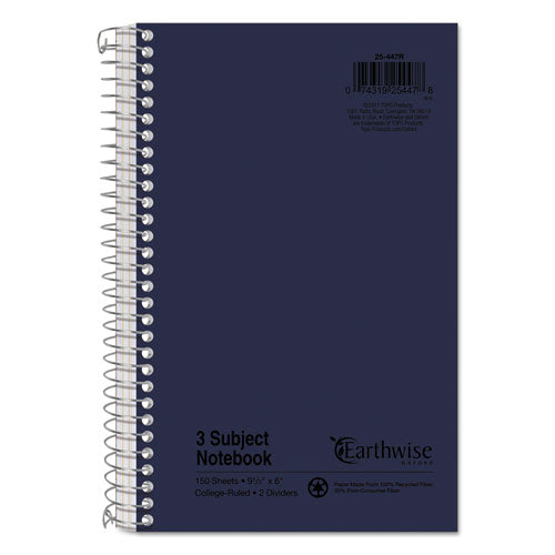 Oxford™ Earthwise By Oxford Recycled Single Subject Notebook, Medium-college Rule, Randomly Assorted Covers, 11 X 8.5, 100 Sheets freeshipping - TVN Wholesale