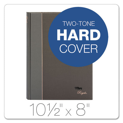 TOPS™ Royale Casebound Business Notebooks, 1 Subject, Medium-college Rule, Black-gray Cover, 10.5 X 8, 96 Sheets freeshipping - TVN Wholesale