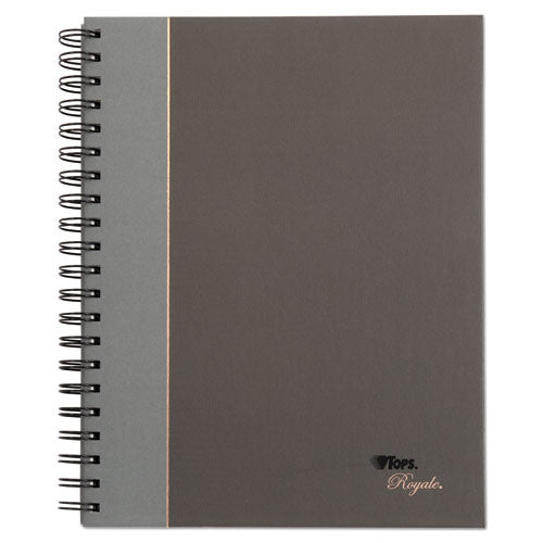 TOPS™ Royale Wirebound Business Notebooks, 1 Subject, Medium-college Rule, Black-gray Cover, 8.25 X 5.88, 96 Sheets freeshipping - TVN Wholesale