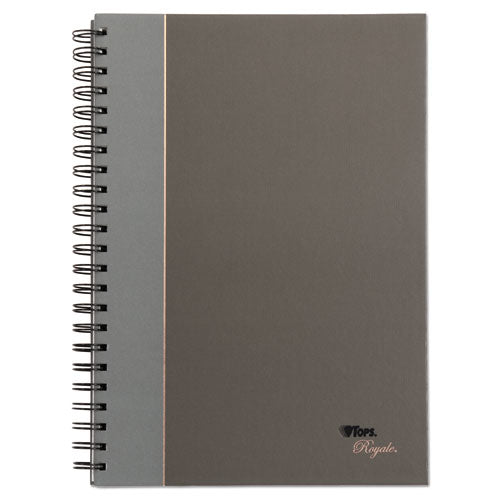 TOPS™ Royale Wirebound Business Notebooks, 1 Subject, Medium-college Rule, Black-gray Cover, 11.75 X 8.25, 96 Sheets freeshipping - TVN Wholesale