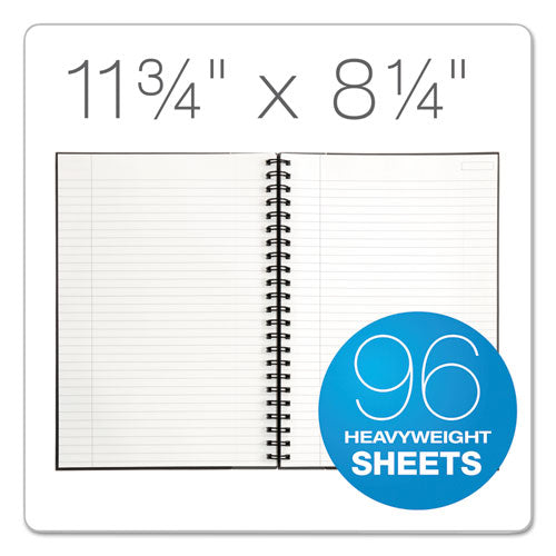 TOPS™ Royale Wirebound Business Notebooks, 1 Subject, Medium-college Rule, Black-gray Cover, 11.75 X 8.25, 96 Sheets freeshipping - TVN Wholesale