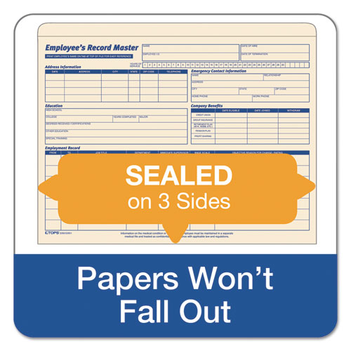 TOPS™ Employee Record Master File Jacket, Straight Tab, Letter Size, Manila, 20-pack freeshipping - TVN Wholesale