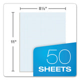 TOPS™ Quadrille Pads, Quadrille Rule (8 Sq-in), 50 White 8.5 X 11 Sheets freeshipping - TVN Wholesale