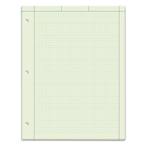 TOPS™ Engineering Computation Pads, Cross-section Quadrille Rule (5 Sq-in, 1 Sq-in), Green Cover, 100 Green-tint 8.5 X 11 Sheets freeshipping - TVN Wholesale
