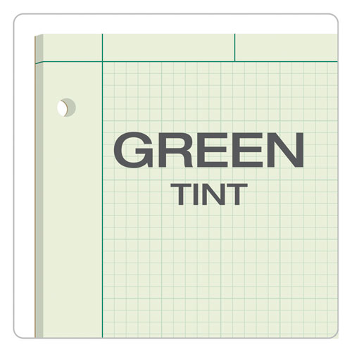 TOPS™ Engineering Computation Pads, Cross-section Quadrille Rule (5 Sq-in, 1 Sq-in), Green Cover, 100 Green-tint 8.5 X 11 Sheets freeshipping - TVN Wholesale