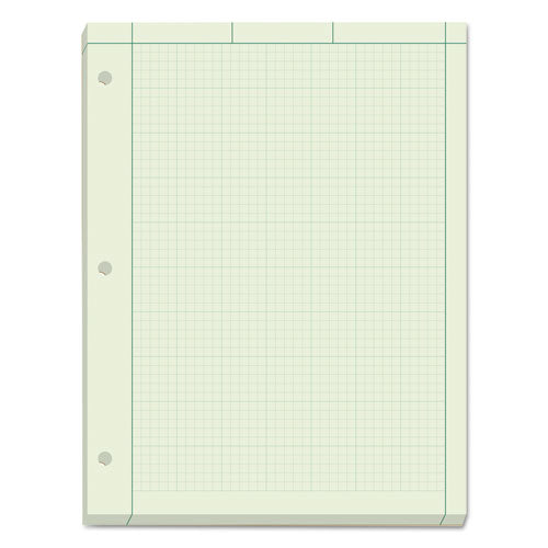 TOPS™ Engineering Computation Pads, Cross-section Quadrille Rule (5 Sq-in, 1 Sq-in), Green Cover, 200 Green-tint 8.5 X 11 Sheets freeshipping - TVN Wholesale