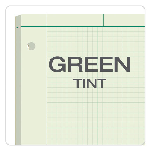 TOPS™ Engineering Computation Pads, Cross-section Quadrille Rule (5 Sq-in, 1 Sq-in), Green Cover, 200 Green-tint 8.5 X 11 Sheets freeshipping - TVN Wholesale