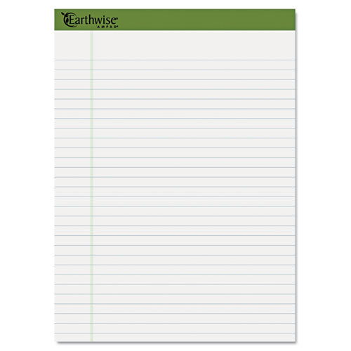 Ampad® Earthwise By Ampad Recycled Writing Pad, Wide-legal Rule, Politex Sand Headband, 40 White 8.5 X 11.75 Sheets, 4-pack freeshipping - TVN Wholesale