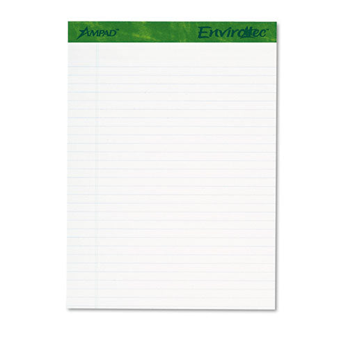 Ampad® Earthwise By Ampad Recycled Writing Pad, Wide-legal Rule, Politex Sand Headband, 40 White 8.5 X 11.75 Sheets, 4-pack freeshipping - TVN Wholesale