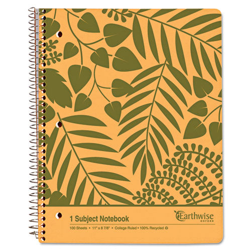 Oxford™ Earthwise By Oxford Recycled Notebooks, 1 Subject, Medium-college Rule, Tan Cover, 11 X 8.88, 100 Sheets freeshipping - TVN Wholesale