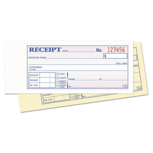 TOPS™ Money And Rent Receipt Books, Two-part Carbonless, 2.75 X 7.19, 1-page, 100 Forms freeshipping - TVN Wholesale