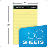 TOPS™ Docket Ruled Perforated Pads, Narrow Rule, 50 Canary-yellow 5 X 8 Sheets, 12-pack freeshipping - TVN Wholesale