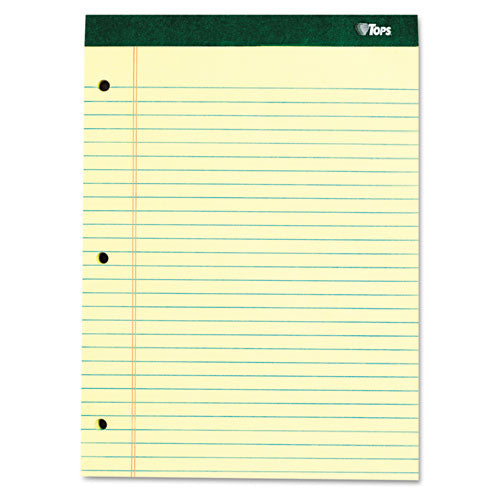 TOPS™ Double Docket Ruled Pads With Extra Sturdy Back, Wide-legal Rule, 100 Canary-yellow 8.5 X 11.75 Sheets freeshipping - TVN Wholesale