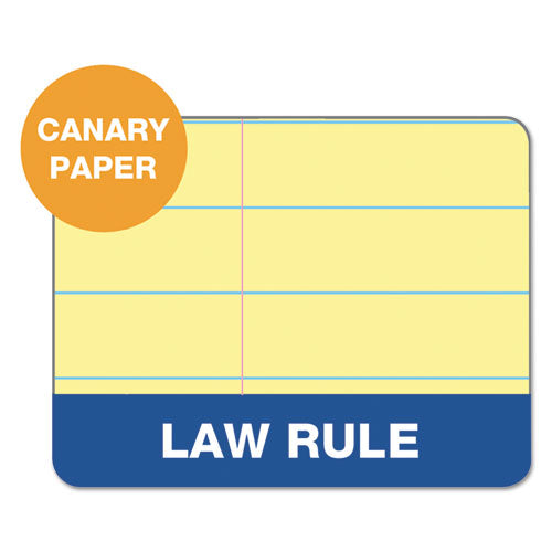 TOPS™ Double Docket Ruled Pads, Pitman Rule Variation (offset Dividing Line - 3" Left), 100 Canary 8.5 X 11.75 Sheets, 6-pack freeshipping - TVN Wholesale