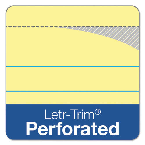 TOPS™ Double Docket Ruled Pads, Pitman Rule Variation (offset Dividing Line - 3" Left), 100 Canary 8.5 X 11.75 Sheets, 6-pack freeshipping - TVN Wholesale