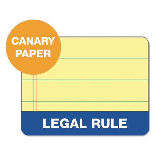 TOPS™ Docket Ruled Perforated Pads, Wide-legal Rule, 50 Canary-yellow 8.5 X 11.75 Sheets, 6-pack freeshipping - TVN Wholesale