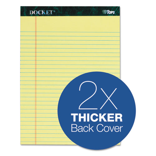 TOPS™ Docket Ruled Perforated Pads, Wide-legal Rule, 50 Canary-yellow 8.5 X 11.75 Sheets, 6-pack freeshipping - TVN Wholesale