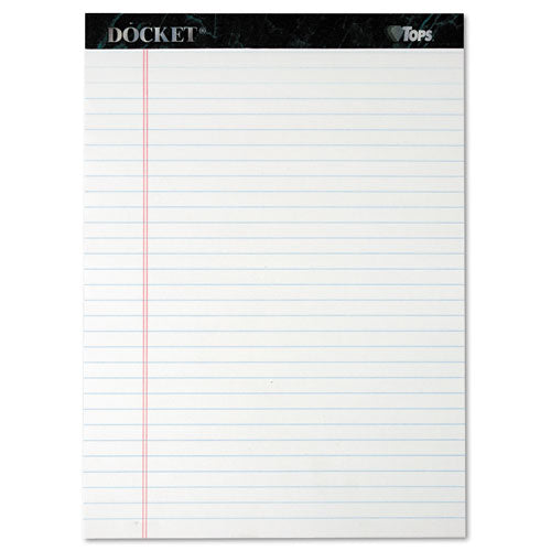 TOPS™ Docket Ruled Perforated Pads, Wide-legal Rule, 50 White 8.5 X 11.75 Sheets, 12-pack freeshipping - TVN Wholesale