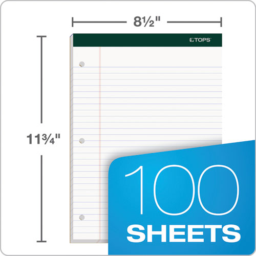 TOPS™ Double Docket Ruled Pads, Wide-legal Rule, 100 White 8.5 X 11.75 Sheets, 6-pack freeshipping - TVN Wholesale