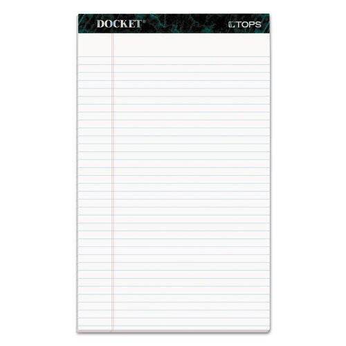 TOPS™ Docket Ruled Perforated Pads, Wide-legal Rule, 50 White 8.5 X 14 Sheets, 12-pack freeshipping - TVN Wholesale
