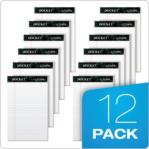 TOPS™ Docket Ruled Perforated Pads, Wide-legal Rule, 50 White 8.5 X 14 Sheets, 12-pack freeshipping - TVN Wholesale
