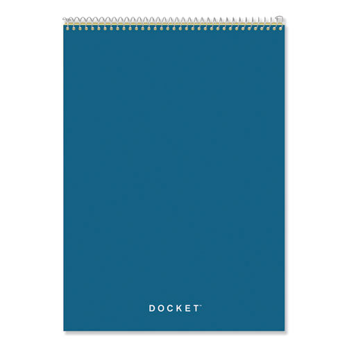 TOPS™ Docket Ruled Wirebound Pad With Cover, Wide-legal Rule, Blue Cover, 70 Canary-yellow 8.5 X 11.75 Sheets freeshipping - TVN Wholesale