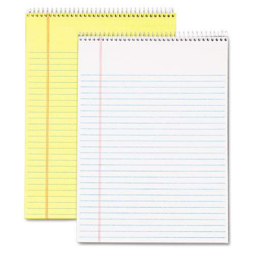 TOPS™ Docket Ruled Wirebound Pad With Cover, Wide-legal Rule, Blue Cover, 70 Canary-yellow 8.5 X 11.75 Sheets freeshipping - TVN Wholesale